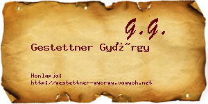 Gestettner György névjegykártya