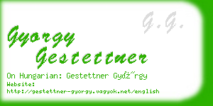 gyorgy gestettner business card